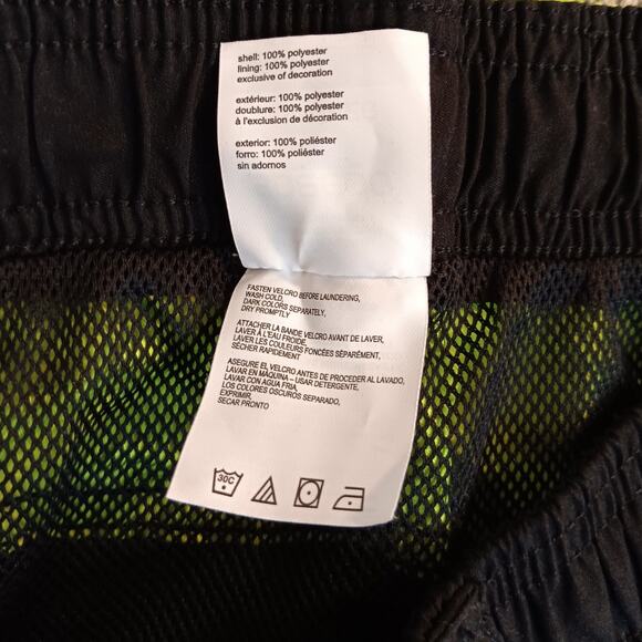 Speedo Swim Board Shorts XL Black/Lime Beach Pool Summer Neon - Picture 6 of 13